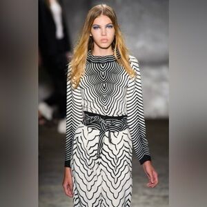 Marc By Marc Jacobs Black and White Geometric Dress Size 8 NWT